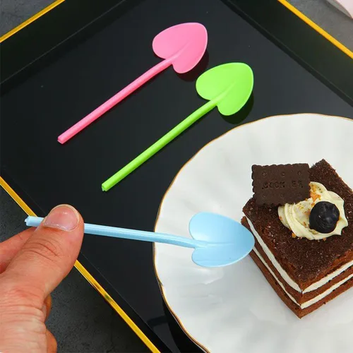 Miniatura 3 de OULIGET Cucharas de degustación de plástico, cucharas de plástico, cuchara de helado desechable, cuchara de postre, 4.1 pulgadas, 100 piezas, color.