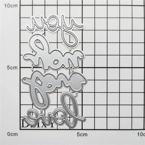 Miniatura 3 de DzIxY Shadow Words Love You - Troqueles de corte de metal para hacer tarjetas, papel de relieve, troquelados, plantillas para máquina de álbumes de 9