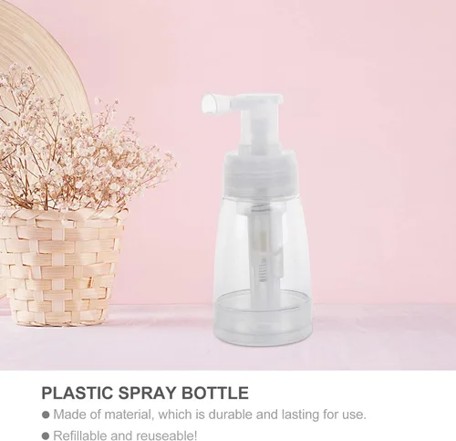 Miniatura 5 de Botella de spray de viaje, pulverizador de polvo transparente, botella de viaje de plástico vacía para peluquería, salón de oficina, botellas
