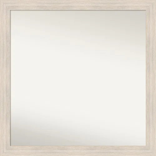 Miniatura 304 de Amanti Art Espejo de baño blanco para sobre el fregadero, 30 x 35 pulgadas, espejo de tocador rectangular estrecho de Eva de oro blanco, marco