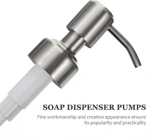 Miniatura 4 de Dispensador de jabón de mano con rociador, dispensador de jabón, tapa de bomba de botella, tapa de bomba de acero inoxidable, reemplazo de plata