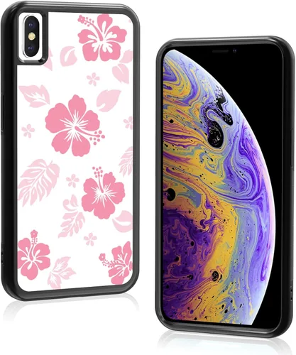 Miniatura 56 de Funda para iPhone 8 Plus y iPhone 7 Plus, linda funda Kawaii azul hibisco hawaiano floral estética floral para niñas preppy mujeres