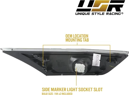 Miniatura 7 de DEPO 2016-2017 juego de faros de luces delanteras antiniebla para la defensa del auto y focos laterales direccionales + focos de luz color ámbar