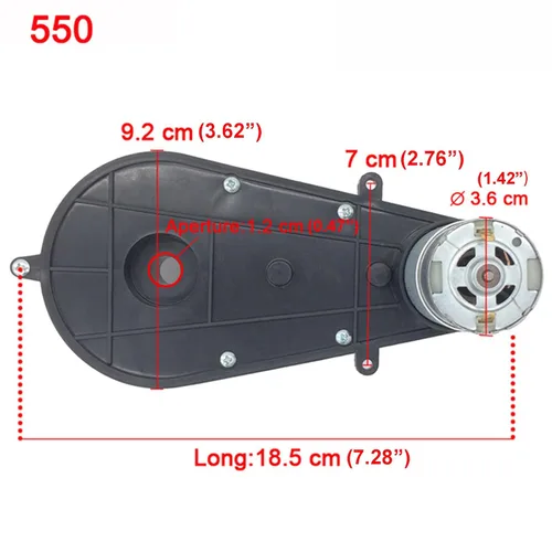 Miniatura 5 de 2 piezas RS550 12000RPM caja de cambios con motor de 12 V CC para montar ruedas alimentadas por automóvil, promoción de motor, motor
