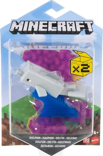 Miniatura 6 de Minecraft Craft-A-Block - Figuras surtidas, auténticos personajes de videojuegos pixelados, juguete coleccionable para armar, explorar y sobrevivir