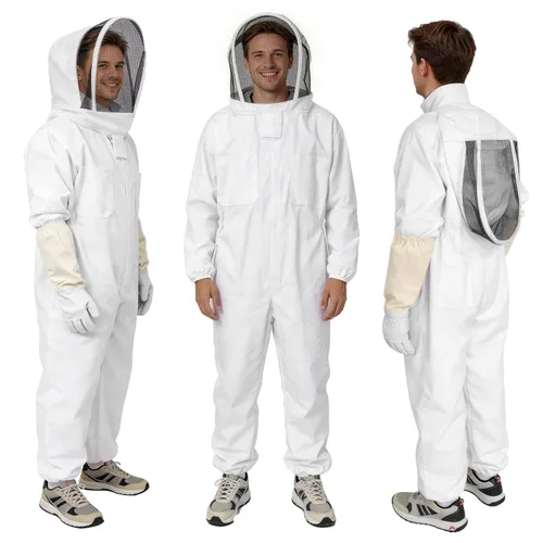 Miniatura 13 de Traje de Abeja, Atuendo de Apicultura Profesional Traje Completo de Apicultor con Capucha y Velo para Hombres y Mujeres Apicultores y Principiantes