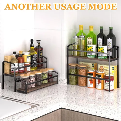 Miniatura 6 de DTUQYX Organizador de Jarabe de Café de 3 Niveles: Estante Vintage para Jarabe de Café con Capacidad para 12 Botellas, Estación de Café