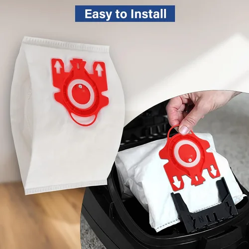 Miniatura 6 de Paquete de 18 bolsas de vacío 3D Airclean FJM de repuesto para aspiradora Miele Compact C1 tipo FJM, Compact C1, Compact C2, S6000-S6999