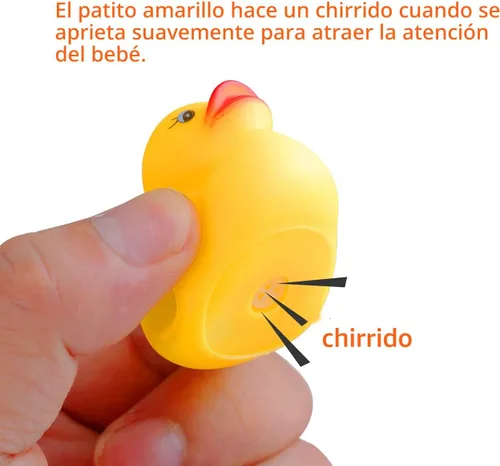 Miniatura 3 de Juguetes de baño de patos de goma, 50 piezas de mini patos a granel para niños, decoración de baby shower, regalos de fiesta de cumpleaños, regalo