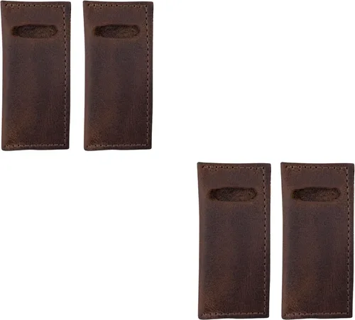 Miniatura 2 de Hide & Drink, Juego de 4 estuches para púas de dientes, accesorios de cocina, cuero de grano completo, hecho a mano, marrón bourbon Bourbon Marrón