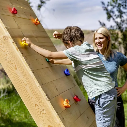 Miniatura 9 de Squirrel Products Soportes de escalada en roca para niños, rocas de escalada extra grandes de lujo con accesorios de montaje – DIY pared de roca