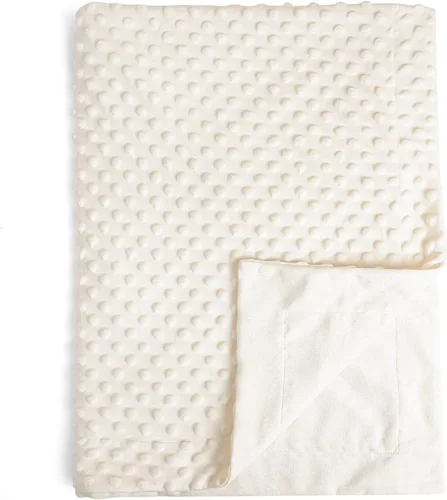 Miniatura 10 de david's kids - Manta de microforro polar minky para niños y niñas, neutra con doble capa y puntos en relieve relajantes, manta ligera y suave