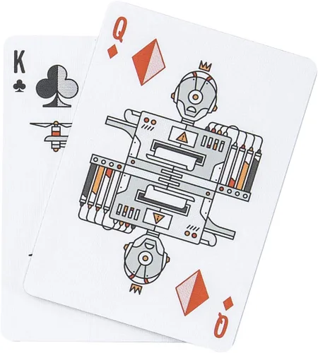 Miniatura 3 de Stellar Factory Deck of Robots Naipes de calidad de casino Tema de robot Hecho en Estados Unidos Tamaño de póker 2.5 x 3.5 pulgadas 54