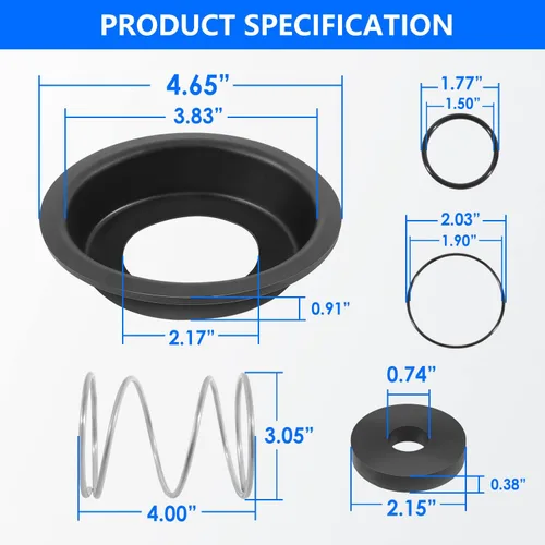 Miniatura 6 de Repuesto para Zurn Wilkins RK212-375 Kit completo de reparación de válvula de alivio, compatible con modelos Wilkins de 2-1/2"-6" 375A 375AST 475