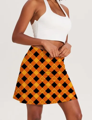 Miniatura 2 de Ekouaer Falda pantalón deportiva para mujer, faldas de golf ligeras, pantalones cortos interiores, con bolsillo, tenis, entrenamiento, deportes