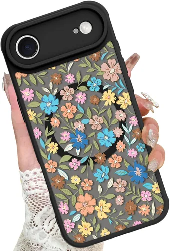 Miniatura 35 de KANGHAR - Funda para iPhone 11 [Compatible con Magsafe] Patrón estampado de leopardo Lindo guepardo Funda protectora magnética para niñas, mujeres