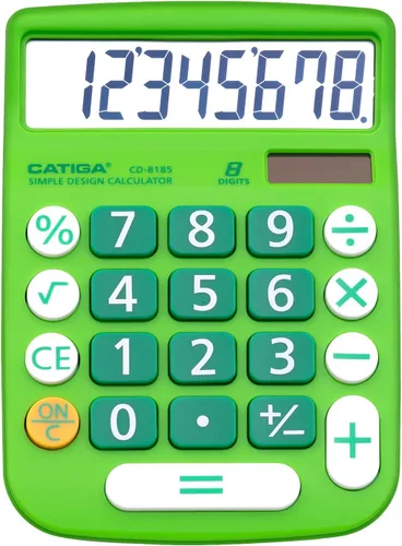 Miniatura 15 de Calculadora básica: Catiga - Calculadora de oficina y estilo doméstico, educativa, adecuada para la escuela, la empresa y uso personal, Negro