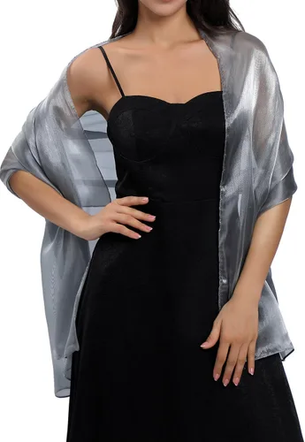 Miniatura 5 de Aukmla Chales y envolturas para mujer para vestido de noche, boda, fiesta, graduación, bufanda de los años 20, para mujeres y niñas