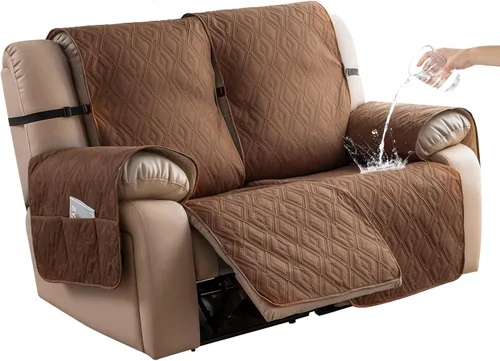 Miniatura 28 de Genina - Funda impermeable para sillón reclinable de dos plazas, funda antideslizante para sofá, funda para sofá reclinable de 2 plazas, funda