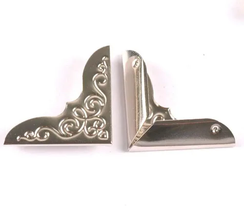 Miniatura 5 de 40pcs Práctico Metal Bronce Libro Esquina Protectores Artesanía Cuaderno Marco de Fotos Álbumes Scrapbooking (Plata)