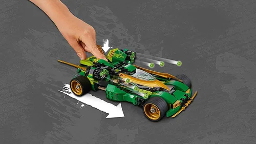 Miniatura 5 de Ninjago Ninja Nightcrawler, bicicleta y coche con función de disparo, juego de construcción Masters of Spinjitzu