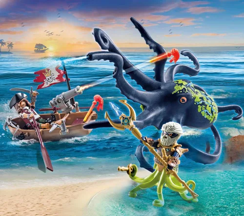 Miniatura 3 de Playmobil Piratas: Batalla con el pulpo gigante