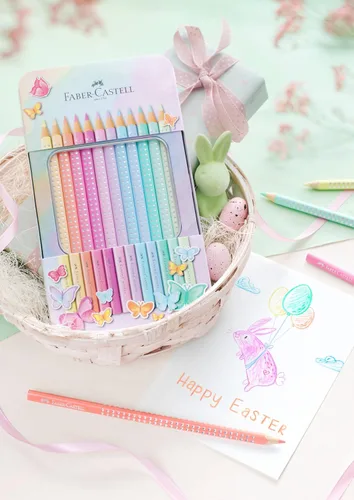 Miniatura 9 de Faber-Castell Lápices de color Sparkle Pastel, paquete de 12 en estuche de metal
