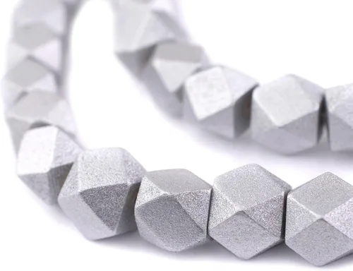 Miniatura 18 de TheBeadChest - Cuentas de madera de cubo sin esquinas azul azul: cuentas orgánicas naturales de corte de diamante de 0.787 in para la fabricación