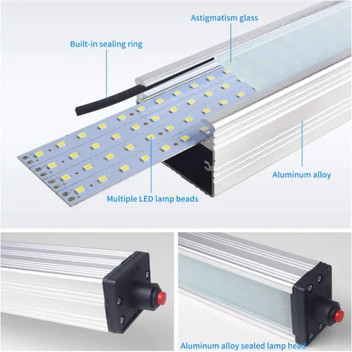 Miniatura 4 de Luz de trabajo magnética, luz LED para máquina con 44 LED, resistente al agua con cuello de cisne de 19 pulgadas, clasificación IP66, 800 lúmenes
