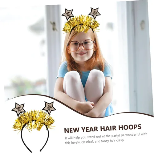 Miniatura 5 de jojofuny 4pcs Holiday Decorations New Year Headwear New Year Tiara 2023 Head Hoops 2022 Xmas Christmas Headbands 2022 Birthday Headband Chrismas
