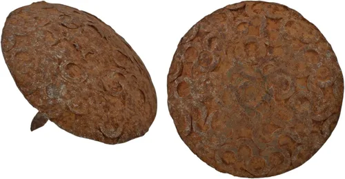 Miniatura 10 de Paquete de 50 clavos decorativos Iron Clavos de 1 pulgada, oxidado, acento decorativo para mejoras del hogar, persianas de granja, puerta de Rusted