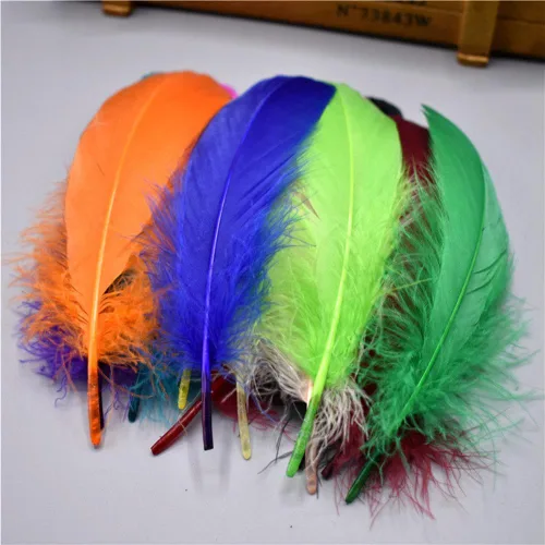 Miniatura 6 de Nature Peppermint Goose Feathers Crafts Plumes Jewelry Clothing Accessories Wedding Decoration Feather Purple 20 Pcs