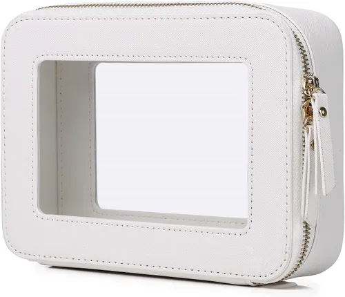 Miniatura 44 de Pinkmik Pequeña bolsa de maquillaje, mini estuche transparente para maquillaje y neceser con cremallera, organizador de bolsos para mujer