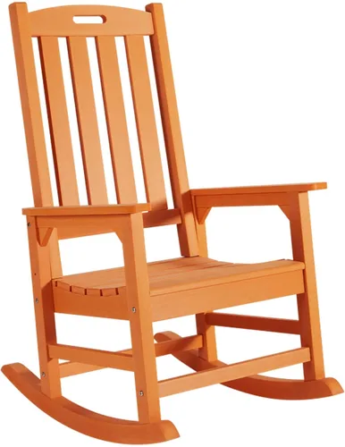 Miniatura 18 de Psilvam Mecedora de gran tamaño para exteriores, con asiento de 21 pulgadas de ancho y respaldo de 32 pulgadas de alto, premontada con la mayoría