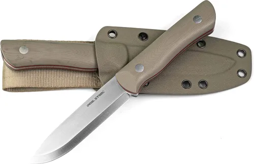 REALSTEEL Bushcraft III - Cuchillo de caza, hoja D2 y mango G10, perfecto para caza, senderismo y tareas de corte diario, cuchillo EDC para hombres