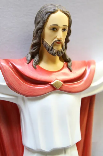 Miniatura 4 de Vittoria Collection Estatua de pared colgante de 26 pulgadas, Bendición resucitada, resurrección de Jesucristo, escultura italiana, hecha en Italia