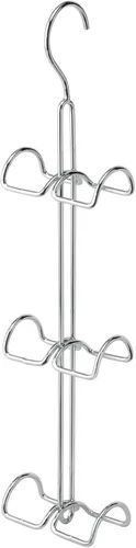 Miniatura 5 de mDesign - Organizador de metal para colgar en el armario Gris grafito