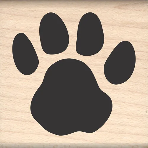 Miniatura 2 de Sello de goma con estampado de pata de león y tigre de gato, 1" x 1.25", #ST0200