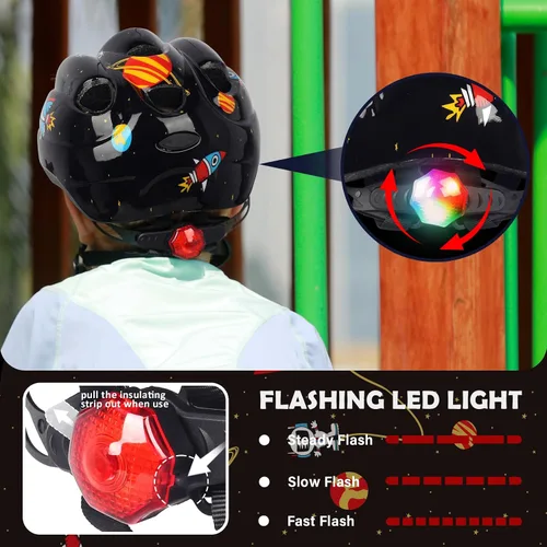 Miniatura 4 de Casco de bicicleta para niños pequeños, cascos ajustables para niños y niñas de bebé a niños (edad 1-8), multideportes para patinaje de bicicleta