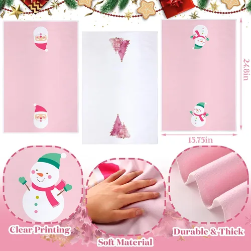 Miniatura 3 de Newwiee Juego de 7 Piezas de Cortina de Ducha Feliz Navidad, Juego de Cortina de Ducha de Árbol de Navidad Temática Bohemia, Decoración Navideña