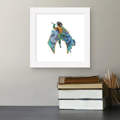 Miniatura 4 de Trends International Gallery Pops DC Comics Movie Aquaman y el Reino Perdido - Póster gráfico de pared con emblema de Aquaman, 12.00 x 12.00 Versión