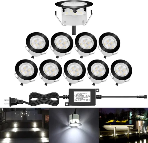 Miniatura 39 de lámpara LED decorativa de bajo voltaje de 1 vatio, impermeable, para exteriores, patio, jardín, escaleras Blanco cálido