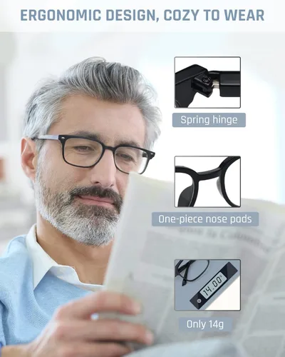 Miniatura 6 de NOVIVON Reading Glasses for Women, Reading glasses men, Blue Light Blocking Readers, Computer eye glasses, Cheaters Negro claro