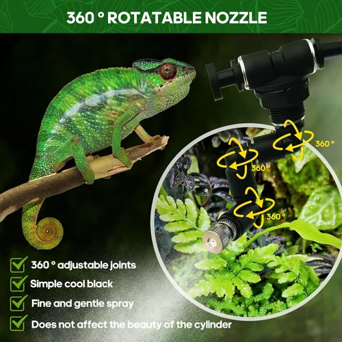 Miniatura 8 de Mister inteligente para reptiles, humidificadores de reptiles, sistema de nebulización automático con temporizador, humidificador de terrarios