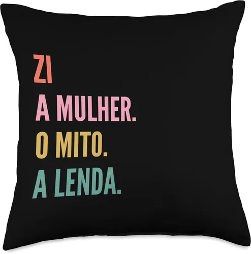 Miniatura 4 de Designs De Nomes Engraçados Para Mulher Divertida almohada portuguesa con diseño de primer nombre, 16 x 16 pulgadas, multicolor