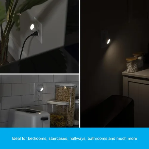 Miniatura 6 de GE Luz nocturna giratoria con enchufe, decoración del hogar, artículos esenciales de apartamento, luces LED para dormitorio, iluminación ambiental
