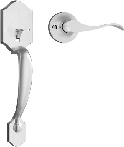 Miniatura 12 de Haidms Juego de manijas y cerrojos dorados para puerta delantera, cerradura de puerta delantera, cerraduras doradas para puerta de entrada