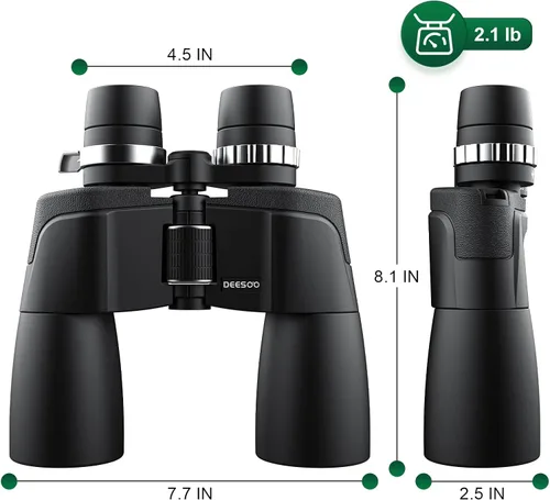 Miniatura 8 de Prismáticos HD de 12-36 x 50 para adultos, binoculares de alta potencia con visión clara de poca luz para observación de aves, binoculares con zoom