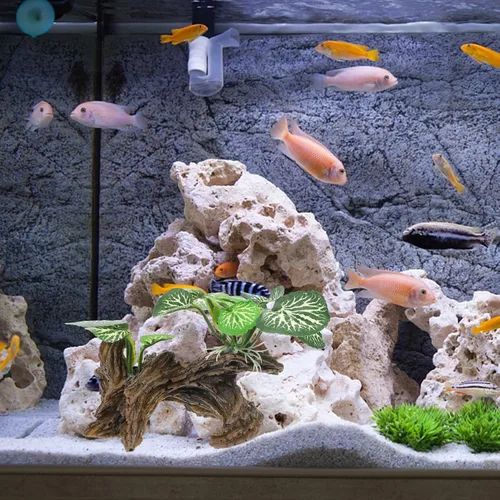 Miniatura 6 de Ipetboom Plantas de acuario, decoraciones de pecera, rama de esquina de reptil, rama de árbol trepador de resina con hojas, decoración de tanque