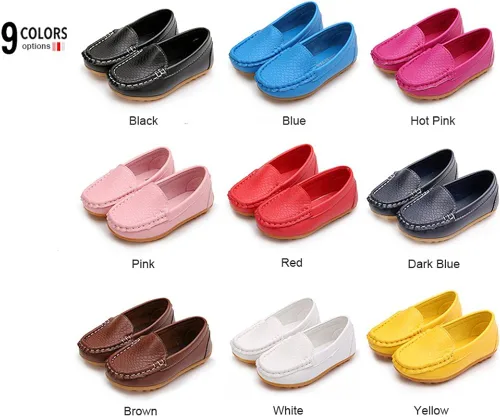 Miniatura 3 de Lonsoen - Mocasines de meter para niños y niñas, suaves y de vestir